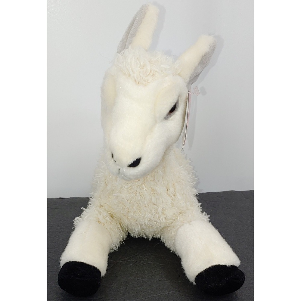Aurora Flopsie Llama 8x9" Plush Long Curly Fur Stuffed Animal NWT 2017 - Picture 2 of 7